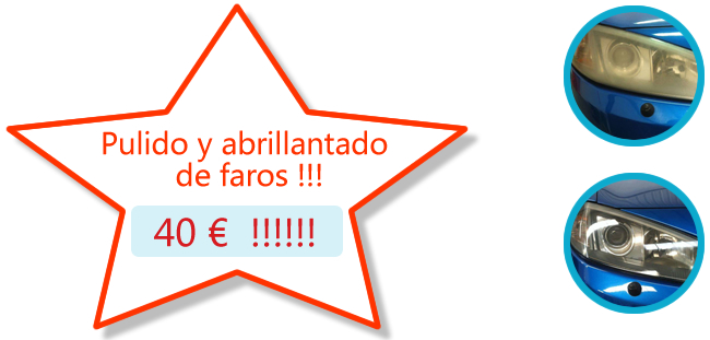 Pulido y abrillantado de faros po 40 €.!! .